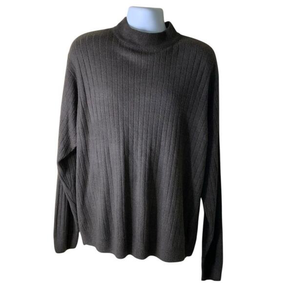 Geoffrey Beene Vintage Sweater Mens XXL Long Sleeve Mock Stretch Acrylic Knit - Picture 3 of 5